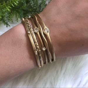 Lia Sophia Gold Tone bracelet w. jewel accents